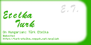 etelka turk business card